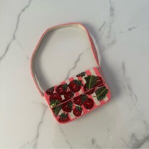 Strawberry Beaded Bag